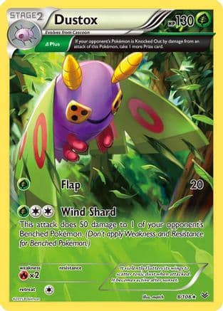 Dustox (Delta) 008/108 - XY Roaring Skies Reverse Holofoil