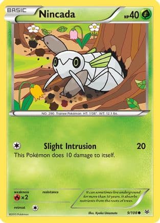 Nincada 009/108 - XY Roaring Skies Reverse Holofoil