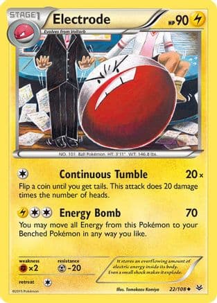 Electrode 022/108 - XY Roaring Skies Reverse Holofoil