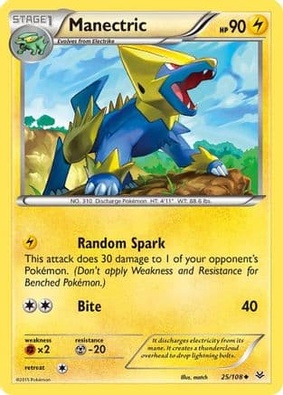 Manectric 025/108 - XY Roaring Skies Reverse Holofoil