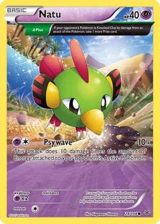 Natu (Delta) 028/108 - XY Roaring Skies Reverse Holofoil