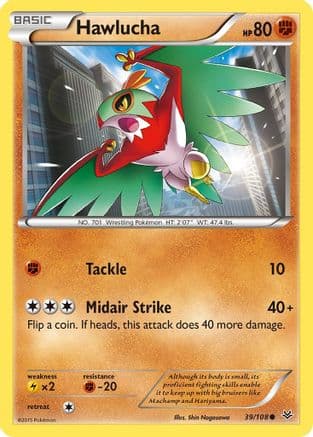 Hawlucha 039/108 - XY Roaring Skies Reverse Holofoil