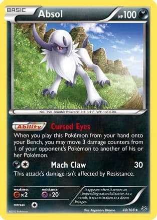 Absol 040/108 - XY Roaring Skies Reverse Holofoil