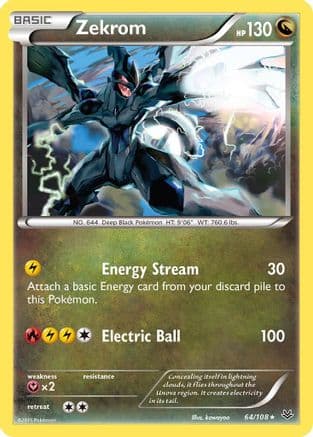 Zekrom 064/108 - XY Roaring Skies Reverse Holofoil