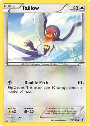 Taillow 070/108 - XY Roaring Skies Reverse Holofoil