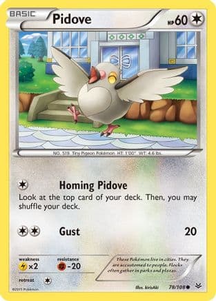 Pidove 078 - Reverse Holofoil XY Roaring Skies - Common
