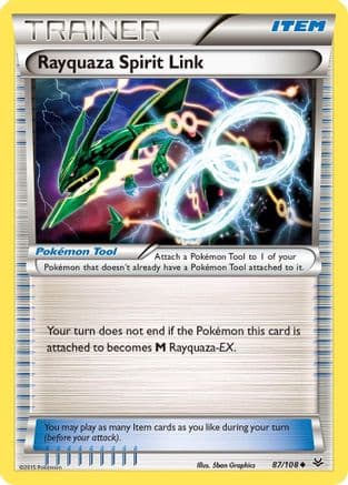 Rayquaza Spirit Link 087/108 - XY Roaring Skies Reverse Holofoil