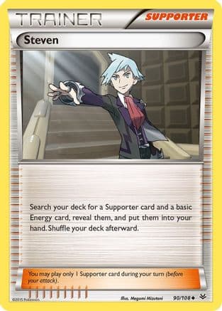 Steven 090/108 - XY Roaring Skies Reverse Holofoil