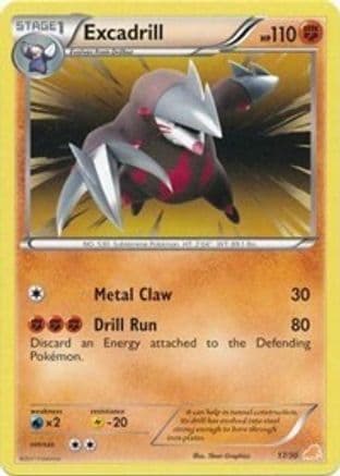 Excadrill (# Non-Holo) 17- BW Trainer Kit Excadrill & Zoroark