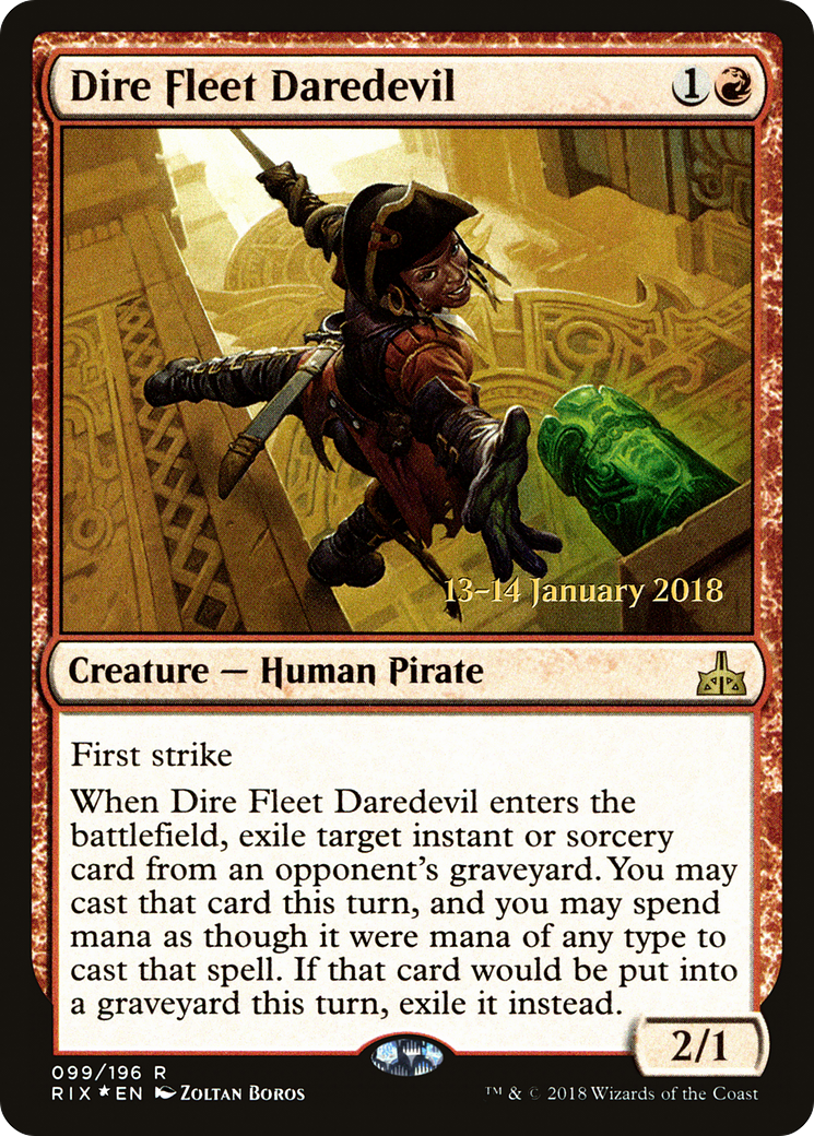 Dire Fleet Daredevil (PRIX-99S) - Rivals of Ixalan Promos Foil