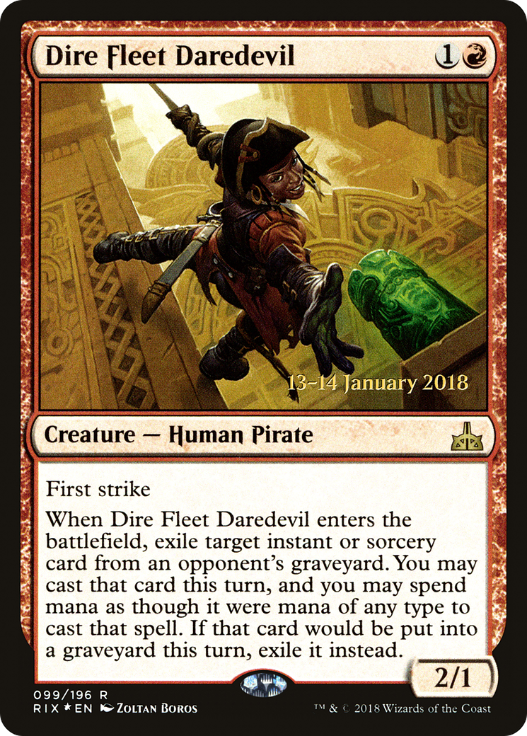 Dire Fleet Daredevil (PRIX-99S) - Rivals of Ixalan Promos Foil