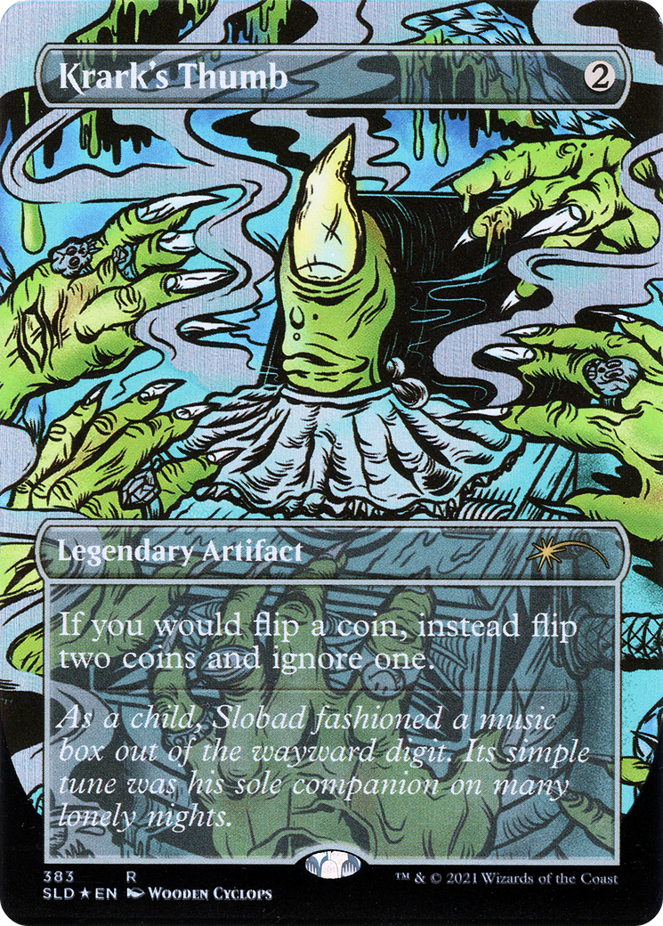 Krark's Thumb // Krark's Thumb (SLD-383) - Secret Lair Drop (Borderless) Foil