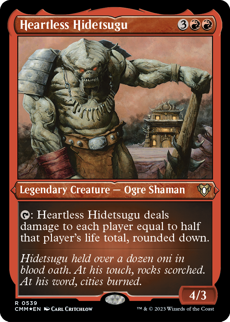 Heartless Hidetsugu (CMM-539) - Commander Masters Etched Foil