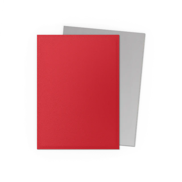 Dragon Shield | Standard Size Sleeves | 100ct | Crimson & Silver (Dual Matte)