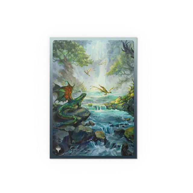 Dragon Shield | Standard Size Sleeves | 100ct | MTG Landfall Series | Misty Rainforest (Art Dual Matte)