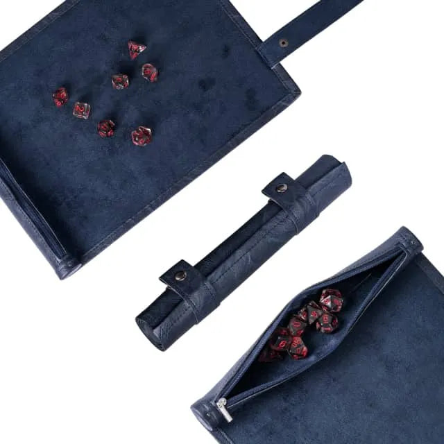 Foldable Dice Mat & Case | Blue (A13)
