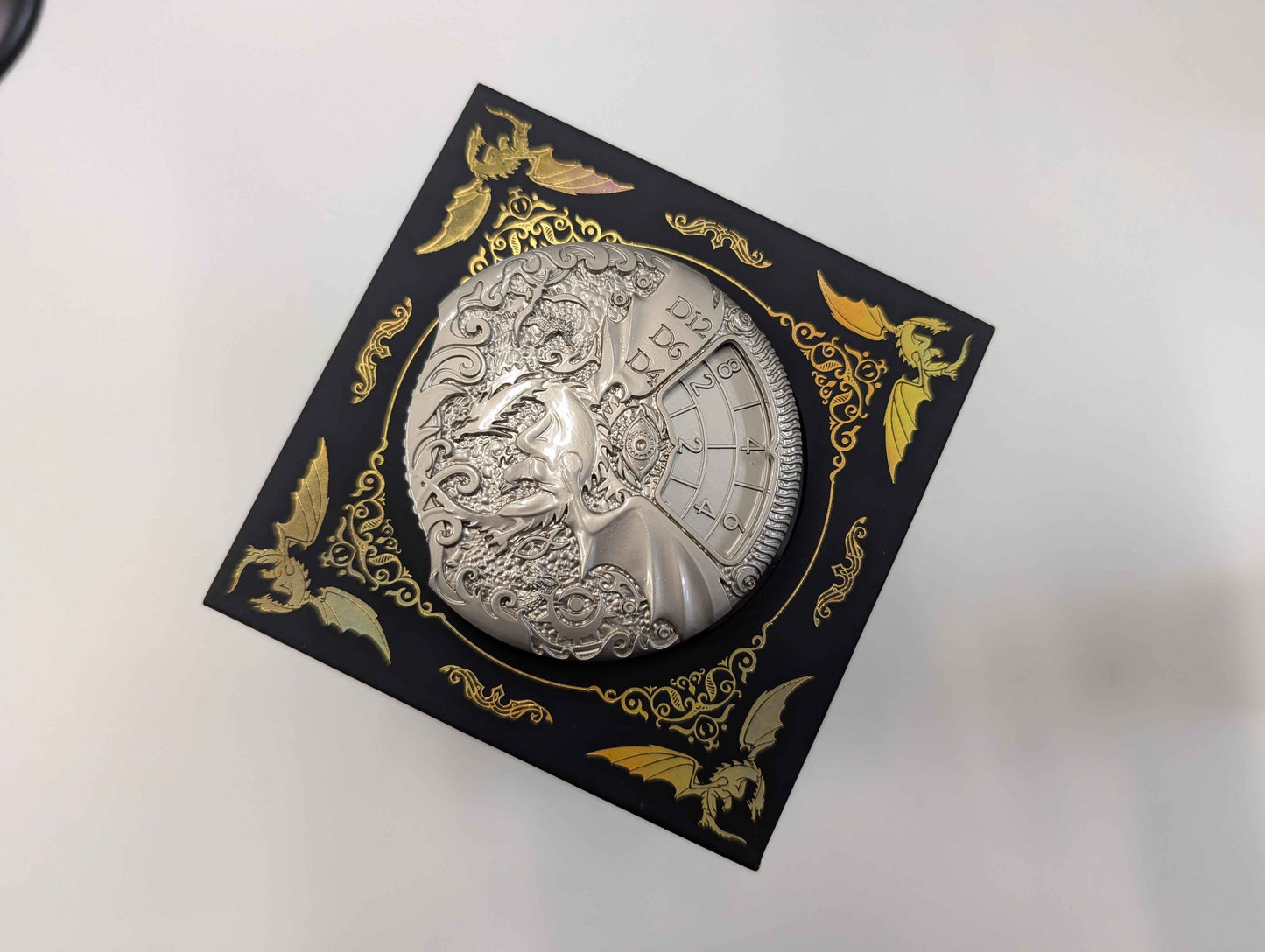 Dice Spinner | Metal | Dragon Spinner | Pure Silver (D1038)