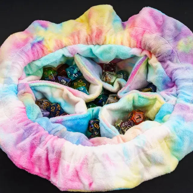 Dice Bag | Multipocket Rainbow Flannel (A06)