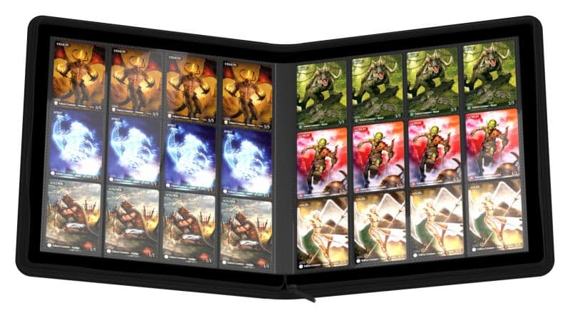 Ultimate Guard | 480 Xenoskin Zipfolio | 24-Pocket Quadrow | Black