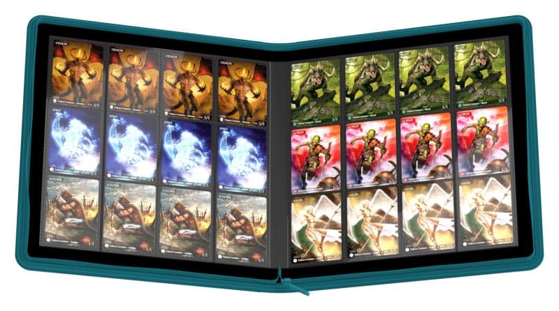 Ultimate Guard | 480 Xenoskin Zipfolio | 24-Pocket Quadrow | Petrol