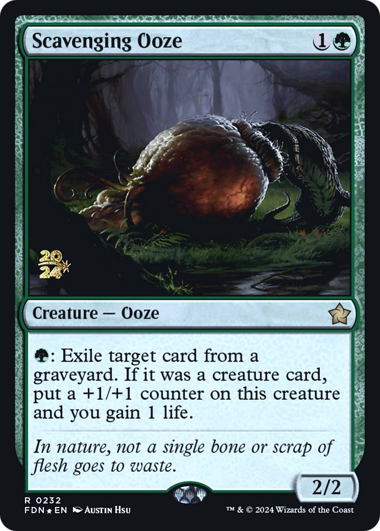 Scavenging Ooze (FDN) (-232) - Prerelease Cards
