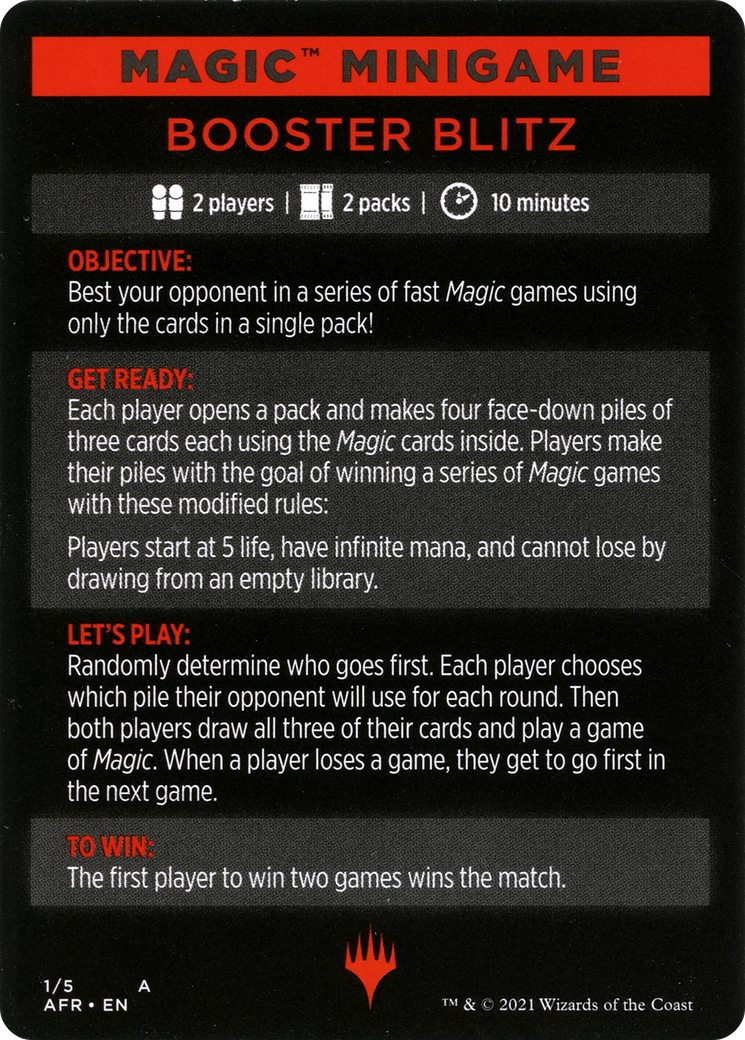Booster Blitz (MAFR-001) - Adventures in the Forgotten Realms Minigames Foil