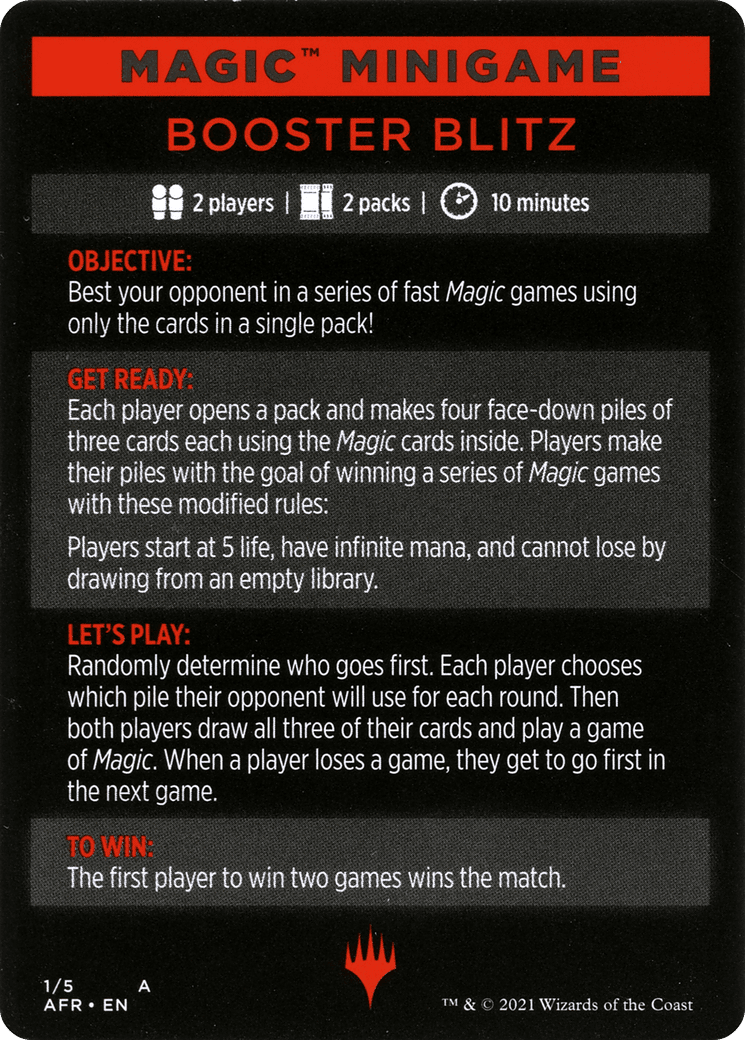 Booster Blitz (MAFR-001) - Adventures in the Forgotten Realms Minigames