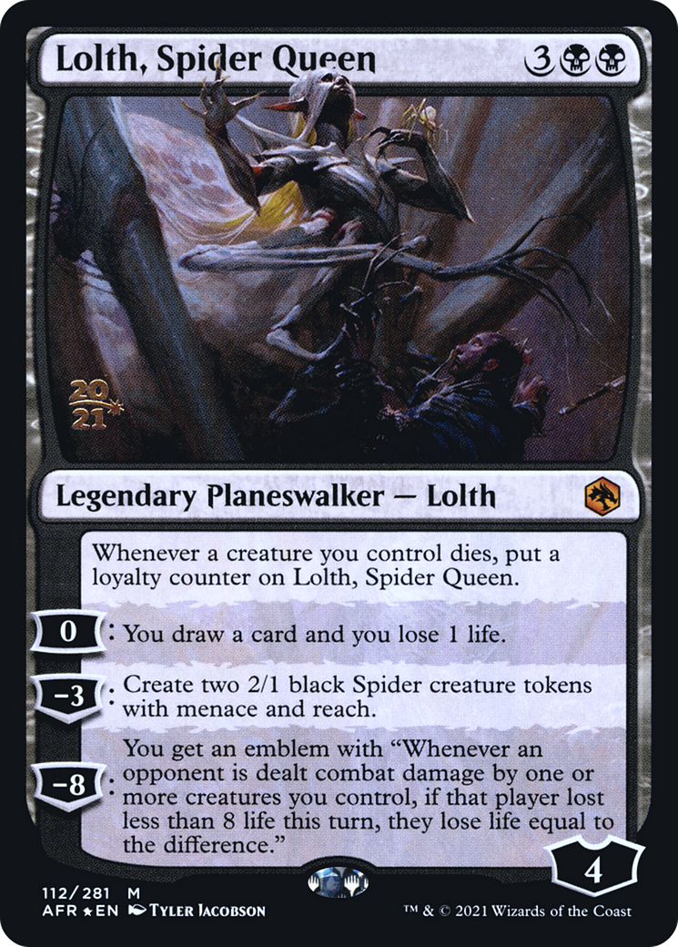 Lolth, Spider Queen (PAFR-112S) - Adventures in the Forgotten Realms Promos Foil