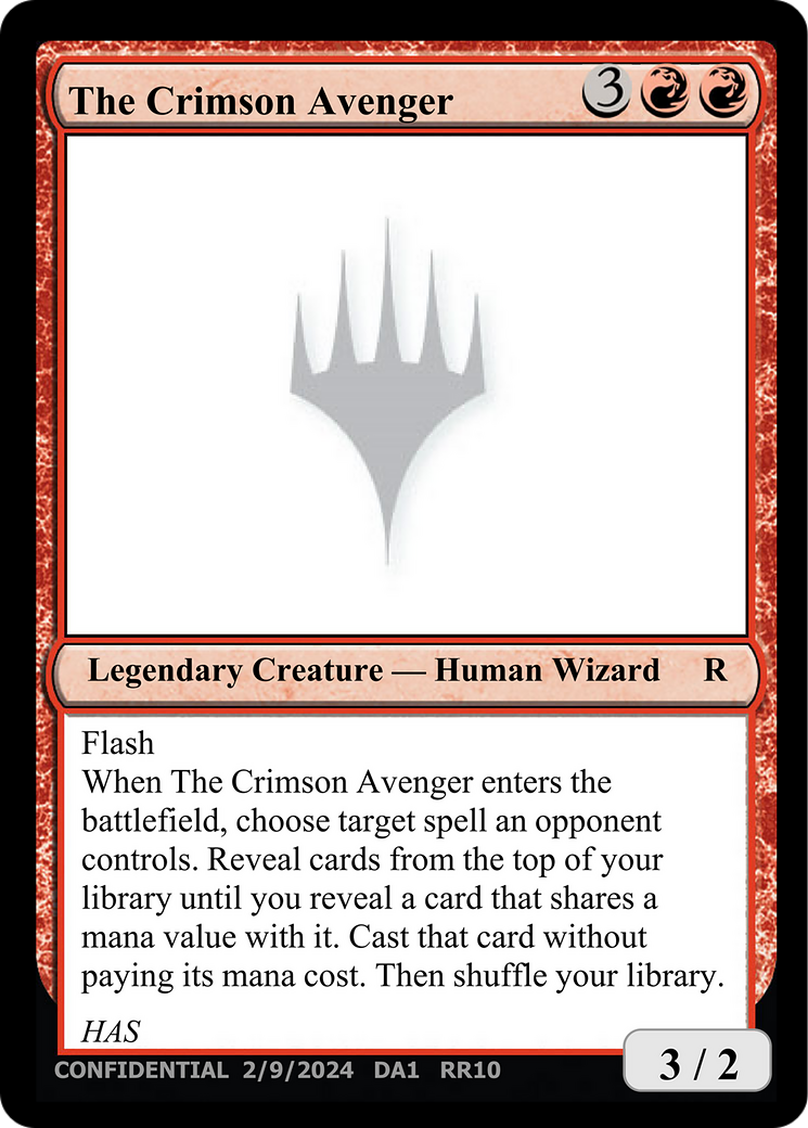 The Crimson Avenger (DA1-RR10) - Unknown Event