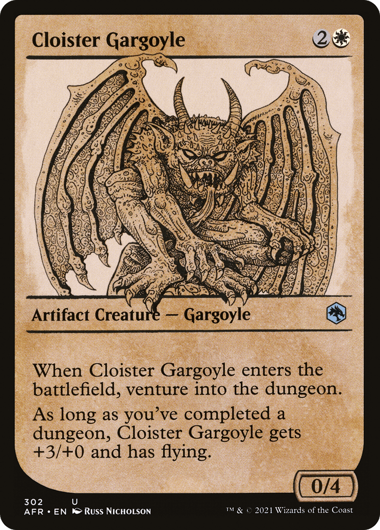 Cloister Gargoyle (AFR-302) - Adventures in the Forgotten Realms: (Showcase) Foil