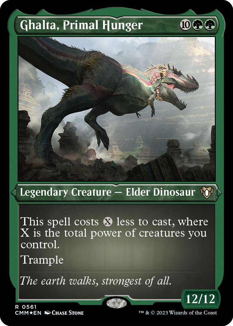 Ghalta, Primal Hunger (CMM-561) - Commander Masters Etched Foil