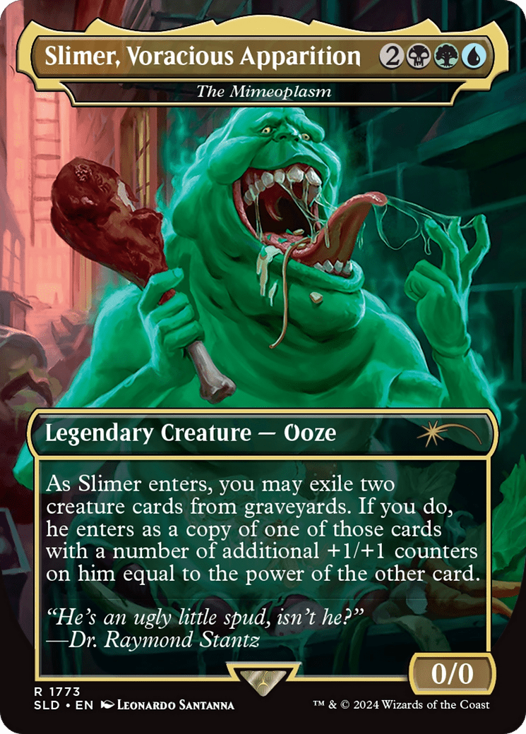 The Mimeoplasm (SLD-1773) - Secret Lair Drop / Slimer, Voracious Apparition (Borderless) Foil