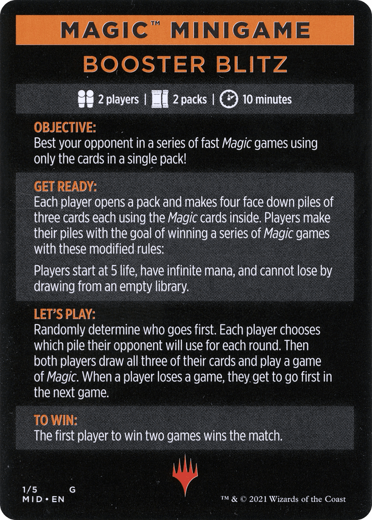 Booster Blitz (MMID-001) - Innistrad: Midnight Hunt Minigames Foil