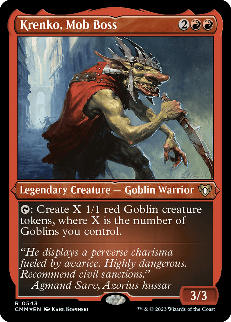 Krenko, Mob Boss (CMM-543) - Commander Masters Etched Foil