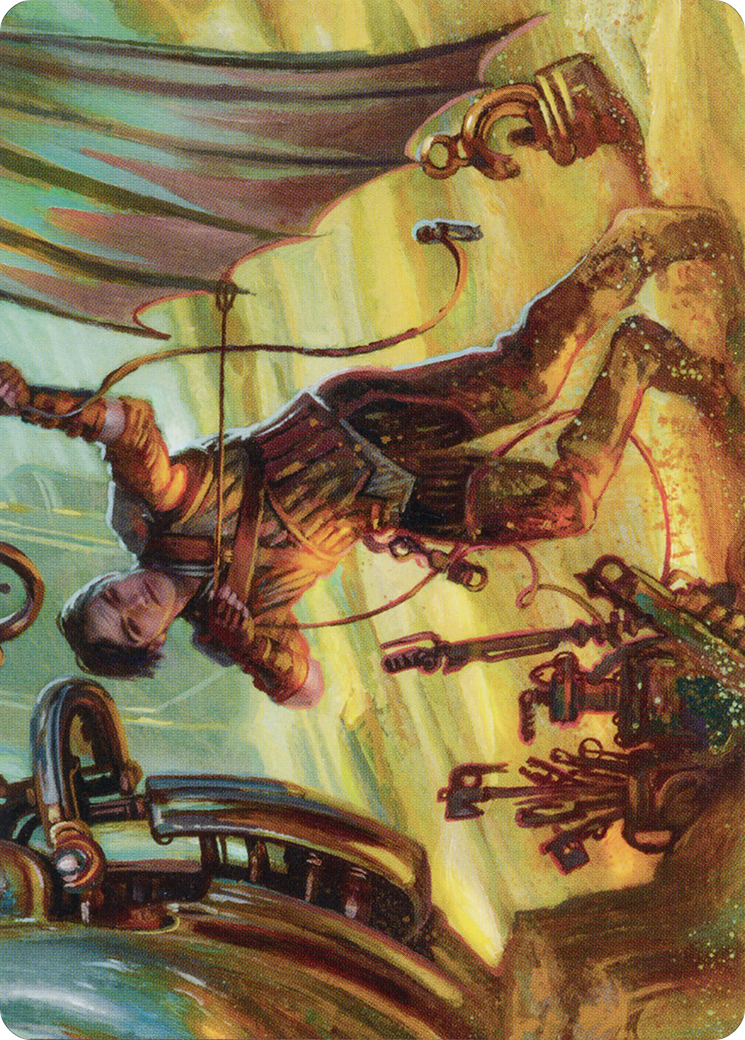 Mishra, Excavation Prodigy // Mishra, Excavation Prodigy (ABRO-036) - The Brothers' War Art Series (Borderless) Foil