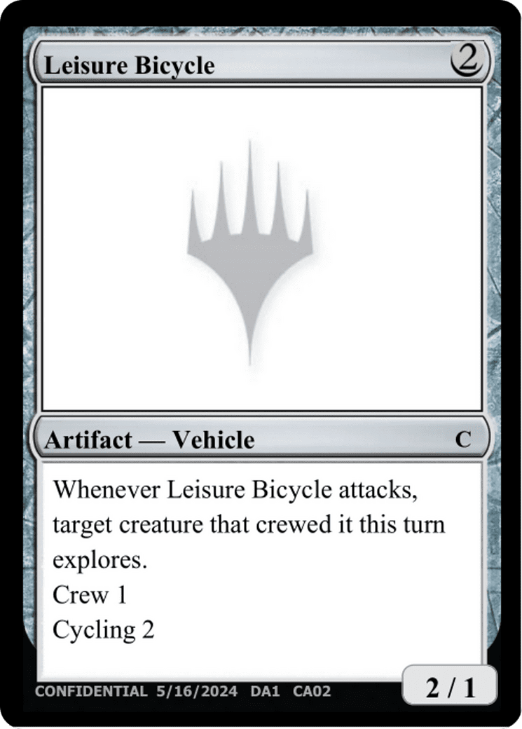 Leisure Bicycle (DA1-CA02A) - Unknown Event