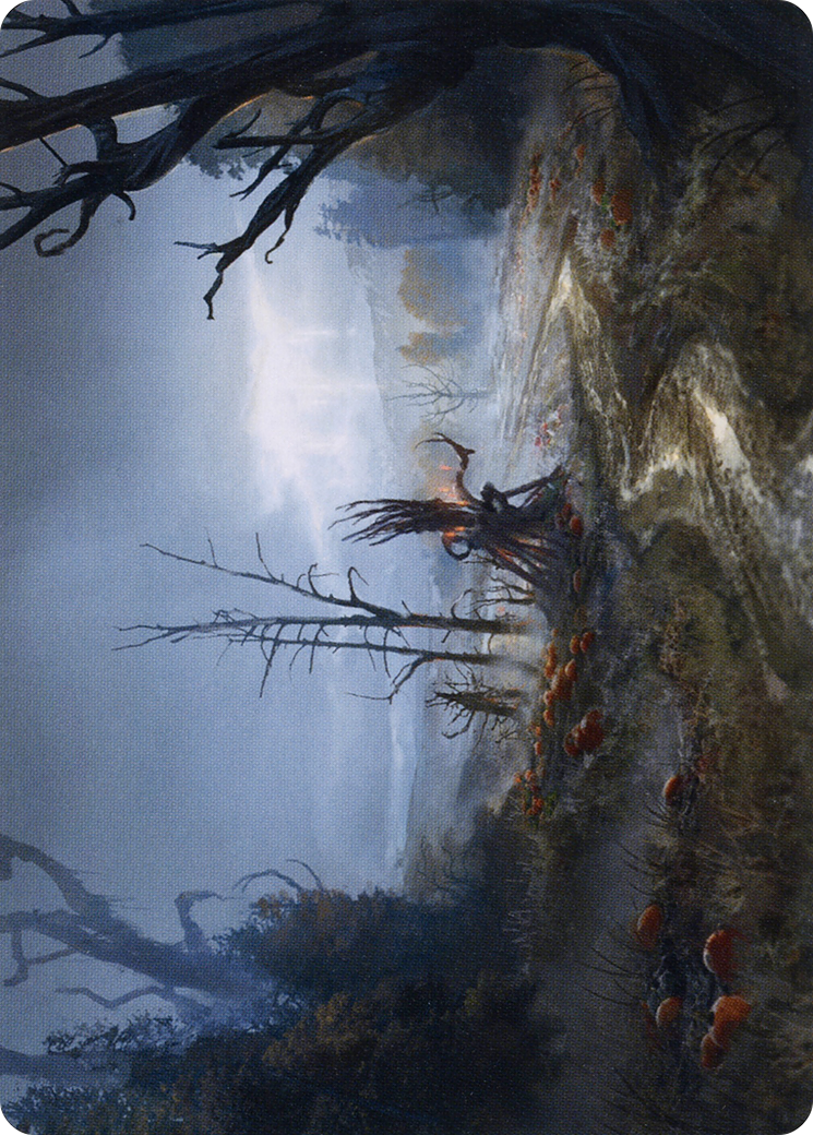Overgrown Farmland // Overgrown Farmland (AMID-074) - Midnight Hunt Art Series (Borderless) Foil