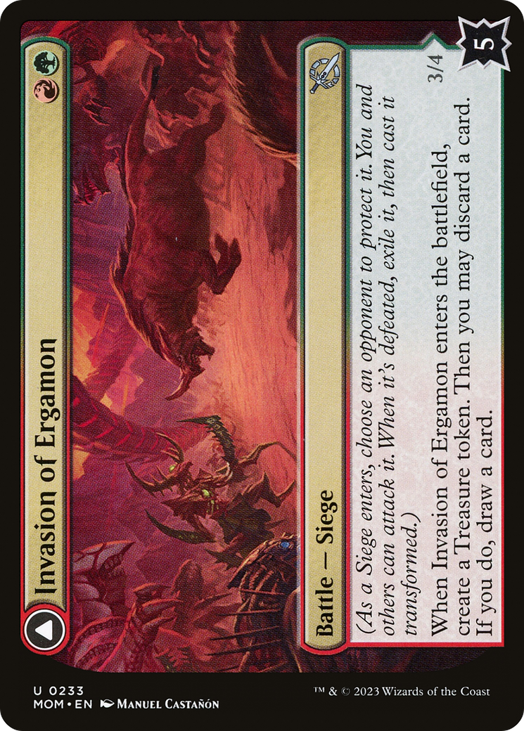 Invasion of Ergamon // Truga Cliffcharger (MOM-233) - March of the Machine Foil