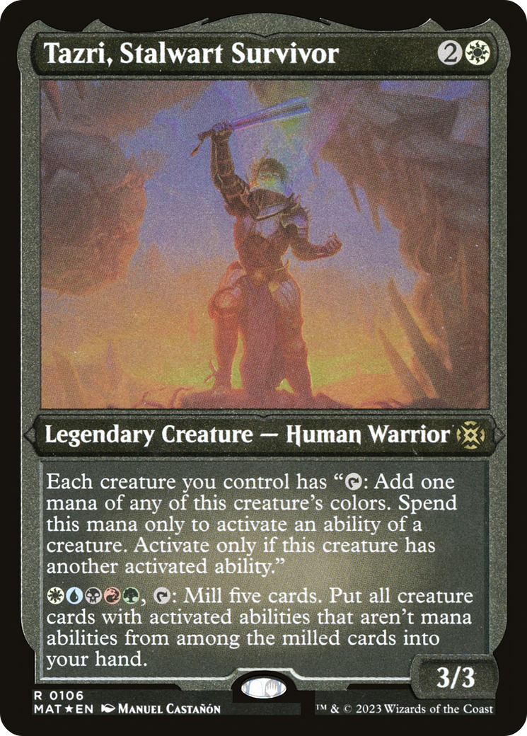 Tazri, Stalwart Survivor (MAT-106) - March of the Machine: The Aftermath Etched Foil