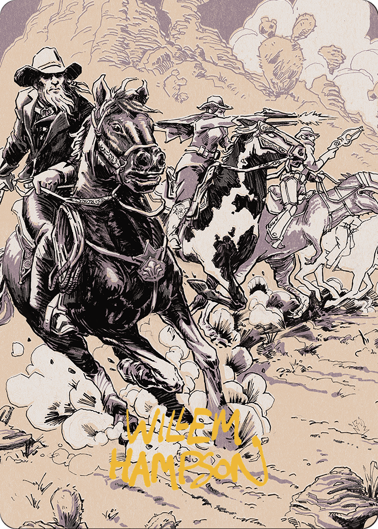 Overwhelming Forces // Overwhelming Forces (AOTJ-040) - Outlaws of Thunder Junction Art Series (Borderless) Foil