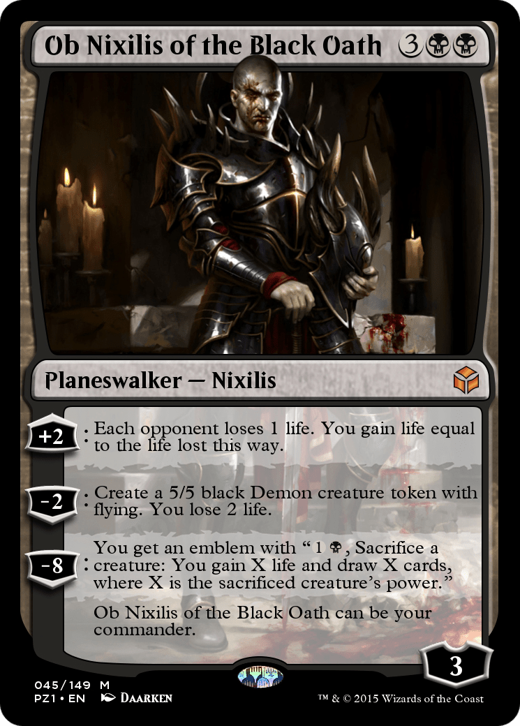 Ob Nixilis of the Black Oath (PZ1-045) - Legendary Cube Prize Pack