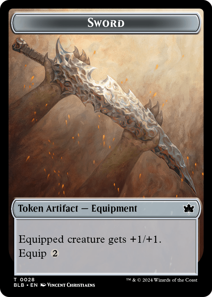 Sword (TBLB-028) - Bloomburrow Tokens Foil