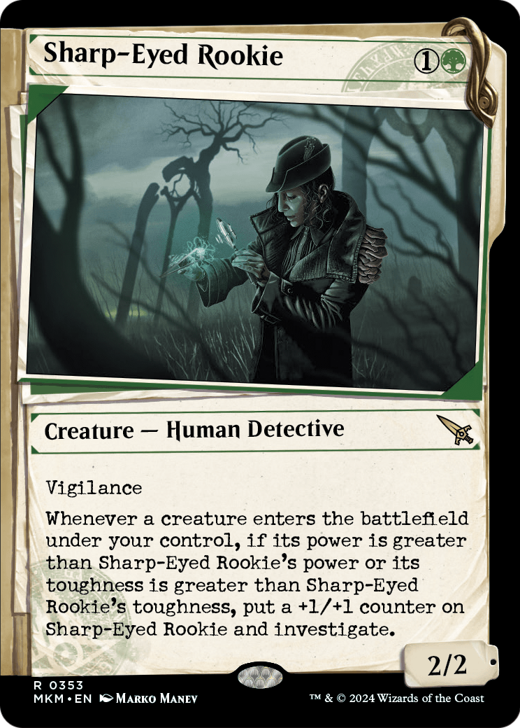 Sharp-Eyed Rookie (MKM-353) - Murders at Karlov Manor: (Showcase) Foil