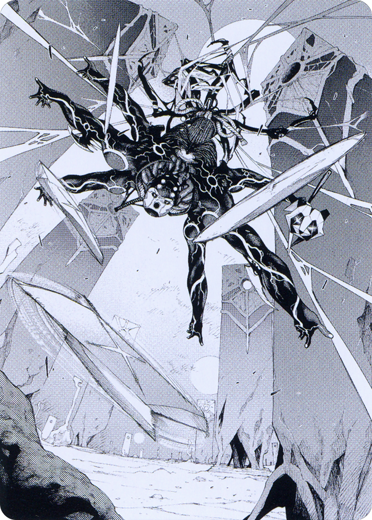 Kaito, Dancing Shadow // Kaito, Dancing Shadow (AONE-078) - Phyrexia: All Will Be One Art Series (Borderless) Foil