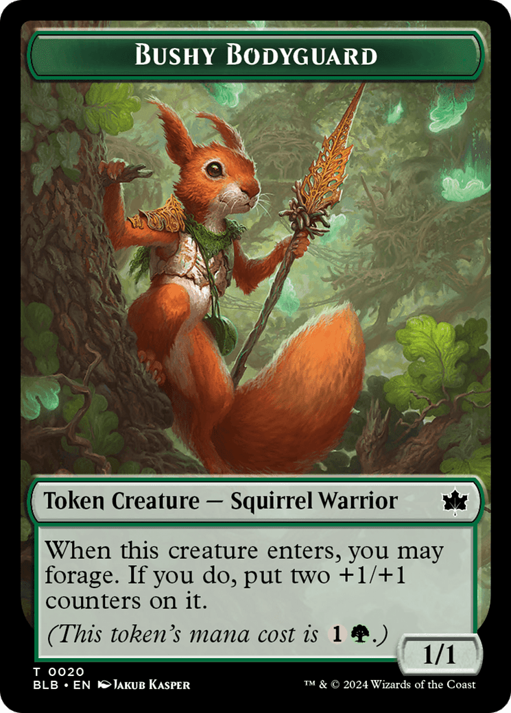 Bushy Bodyguard (TBLB-020) - Bloomburrow Tokens