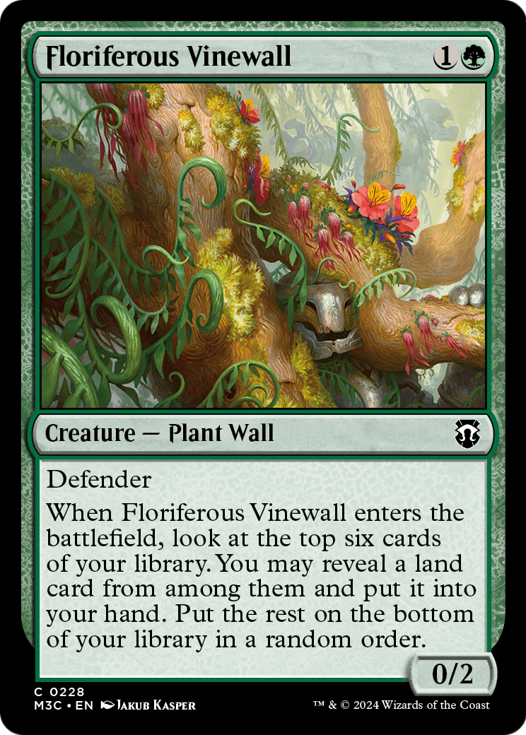 Floriferous Vinewall (M3C-228) - Modern Horizons 3 Commander Foil