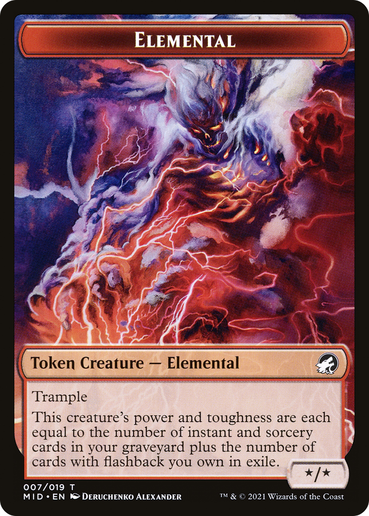 Elemental (TMID-007) - Innistrad: Midnight Hunt Tokens