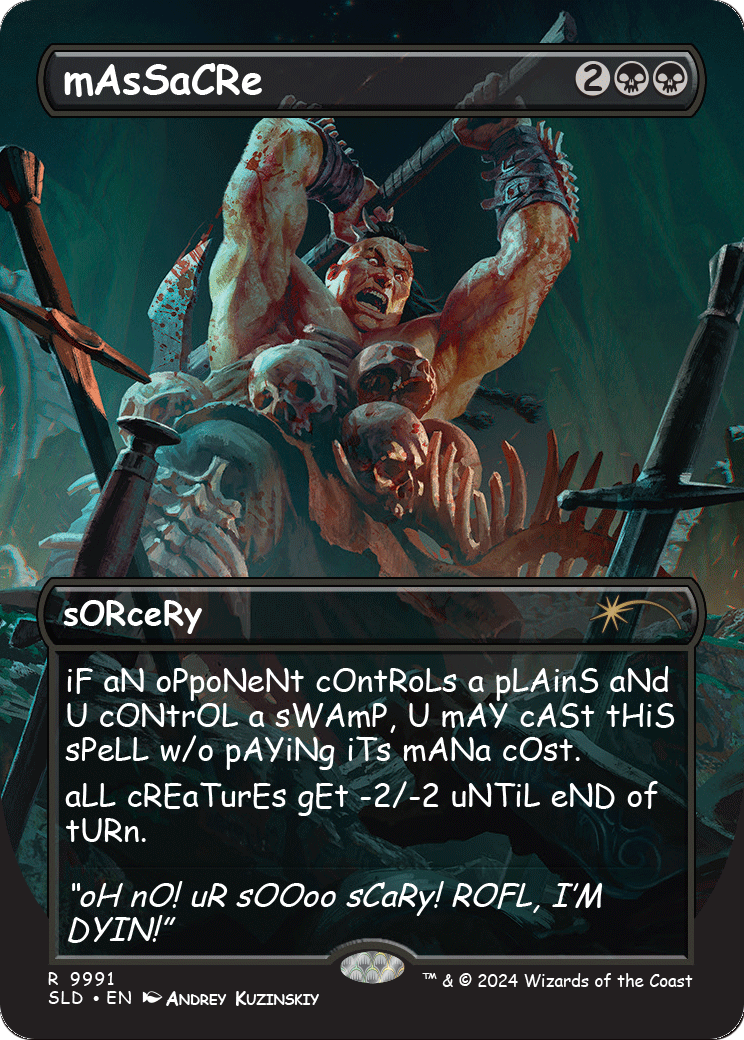 Massacre (SLD-9991) - Secret Lair Drop (Borderless) Foil