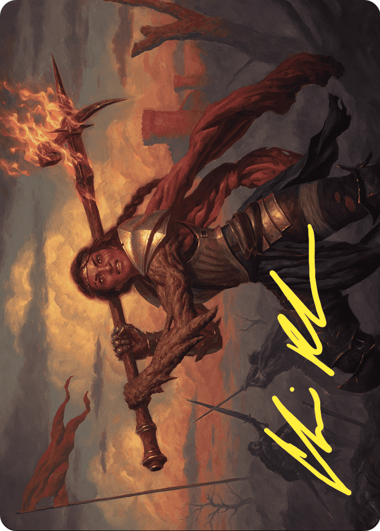 Imodane, the Pyrohammer // Imodane, the Pyrohammer (AWOE-018) - Wilds of Eldraine Art Series (Borderless) Foil
