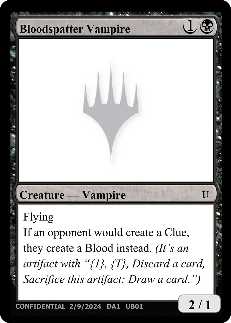 Bloodspatter Vampire (DA1-UB01A) - Unknown Event